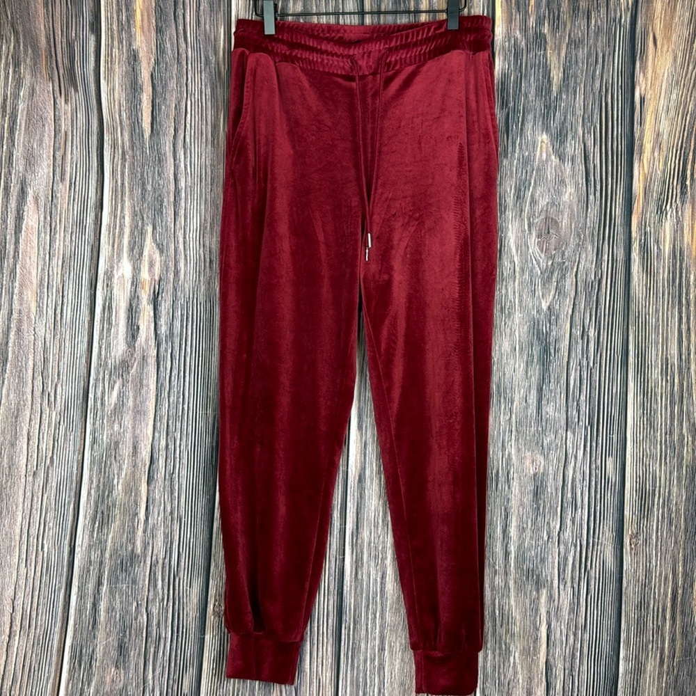 BBJ Los Angeles Cranberry Colored Joggers- Size Large